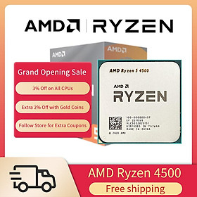 Mới AMD Ryzen 5 4500 R5 4500 6 Nhân 12 Luồng 7NM 65W Bộ Vi Xử Lý Ổ Cắm AM4 Không Quạt