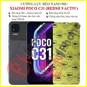 Dán cường lực dẻo nano dành cho Xiaomi Poco C31, Redmi 9 Activ