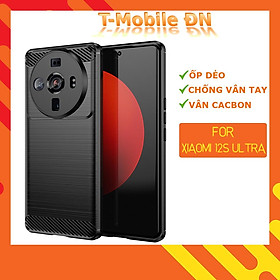 Ốp lưng dành cho Xiaomi 12s Ultra ốp silicone mềm Carbone phay xước chống sốc chống vân tay