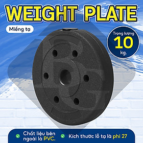 BG Bánh Tạ Nhựa 2.5kg - 10KG Đặc Ruột - Tạ Miếng Nhựa 2.5kg-10KG - Sẵn Kho Giao Liền