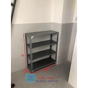 Mua Kệ sắt 4 tầng rộng 0 3m x dài 0 8m x cao 1m  v lỗ đa năng lắp ghép đựng đồ