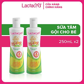 Bộ 2 Chai Sữa Tắm Gội Trẻ Em Lactacyd Milky 250ml/chai