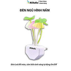 Mua Đèn Ngủ Led Hình Nấm MiKaKo - Cảm Ứng Ánh Sáng - Tự Động Tắt/Bật Theo Ánh Sáng -Tự Động Đổi Màu