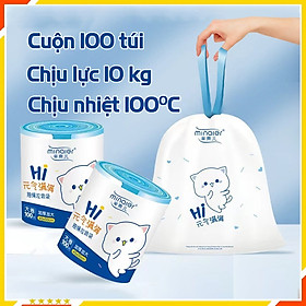 Mua Túi Đựng Rác Dây Rút Tự Phân Huỷ Freeship Túi Đựng Rác Cuộn 100 Túi Siêu Dai Kích Thước 40x50cm - Túi Đựng Rác Sinh Học