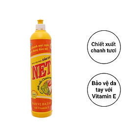 Nước rửa chén NET đậm đặc chiết xuất chanh tươi chai 777ml