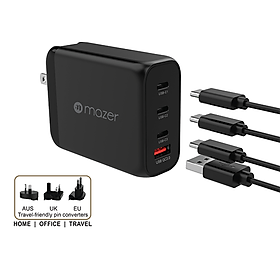 Mua HÀNG CHÍNH HÃNG - Củ Sạc MAZER Infinite.Boost GAN120W Thiết kế từ chất liệu PC + ABS chịu nhiệt lên đến 130 độ Được hỗ trợ bởi công nghệ Gallium Nitride (GaN)