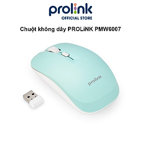 Chuột không dây PROLiNK PMW6007 kiểu dáng thời trang, tiết kiệm pin, độ phân giải cao dành cho PC, Laptop - Hàng chính hãng