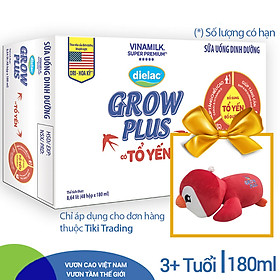 Thùng 48 Hộp sữa bộ pha sẵn Dielac Grow Plus có tổ yến 180ml