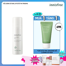 Xịt khoáng dưỡng ẩm từ trà xanh đảo Jeju Innisfree Green Tea Mist 50ml - NEW