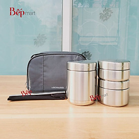 Mua Bộ hộp cơm giữ nhiệt LocknLock LHC8016 dung tích 1150ml - inox không gỉ  kèm đũa