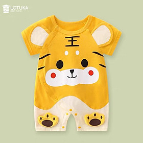 Body Hổ cúc chéo cho Bé Trai Bé Gái MẪU MỚI quần áo Sơ Sinh vải Cotton mềm mịn, Bodysuit cho bé dễ thương từ 3-12kg
