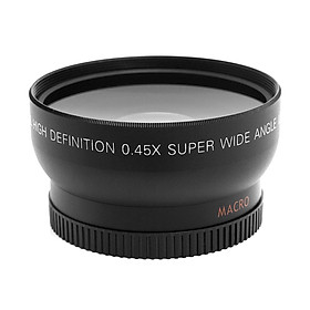 Ống kính góc rộng HD 52MM 0,45x, ống kính macro cho máy ảnh DSLR Canon Nikon Sony Pentax 52MM 