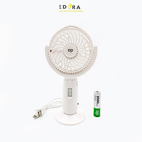 Mua Quạt cầm tay mini có đèn LED DP-7606 tích điện sạc USB nhỏ gọn  có thể để bàn