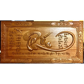 Mua Tranh gỗ gõ đỏ điêu khắc  Chữ Phúc - 238