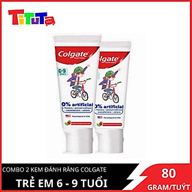 Bộ 2 Kem đánh răng trẻ em Colgate Kid Free From 6-9 80g/tuýp