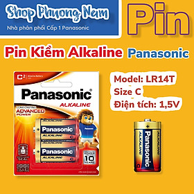 Pin kiềm Alkaline cỡ trung Panasonic LR14T/2B vỉ 2 viên (Hàng chính hãng)