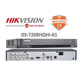Đầu ghi camera 8 kênh HDTVI up to 4MP chuẩn nén H.265 Hikvision DS-7208HQHI-K1 - Hàng Chính Hãng