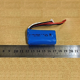 Pin sạc Lithium 7.4V dung lượng 650mAh chân đỏ jst dành cho tàu S.M 7011