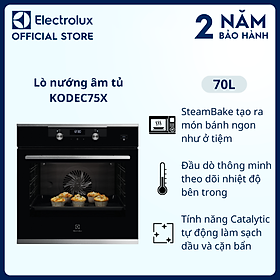 Mua Lò nướng âm tủ Electrolux 60cm UltimateTaste 500 dung tích 71L KODEC75X  Công nghệ nướng hơi nước  Cửa kính 3 lớp cách nhiệt  Hàng chính hãng 