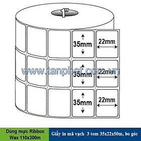 Mua Giấy in mã vạch 3 tem 35x22x50m  bo góc