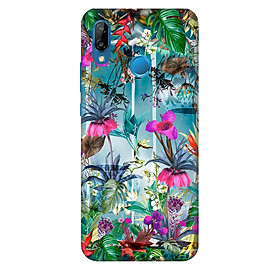 Ốp lưng nhựa cứng nhám dành cho Huawei Nova 3E in hình Nền Hoa