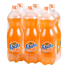 Lốc 6 Chai Nước Giải Khát Có Gas Fanta Cam (1.5L / Chai)
