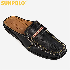 Giày sapo nam da bò bít mũi cao cấp sunpolo spo002