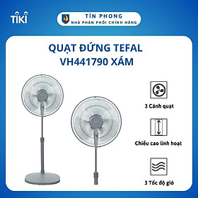 Mua Quạt đứng Tefal VH441790 Xám - Công suất 55W - 3 cánh quạt - Bảo hành chính hãng 24 tháng - Hàng chính hãng