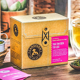 Trà tim sen túi lọc Langfarm, 25 tép, hộp, mẫu quấn dây kraft