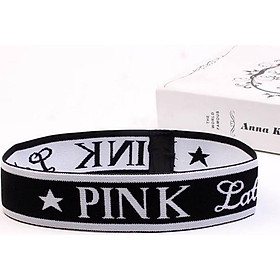 Băng Đô Thể Thao Chữ Pink Latte