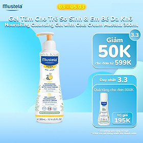 Sữa Tắm Gội Cho Trẻ Sơ Sinh Và Em Bé Da Khô Mustela (300ml)