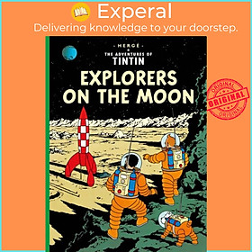 Sách - Explorers on the Moon by Herge (UK edition, paperback)