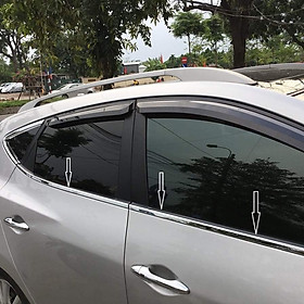 Nẹp chân kính cong kính Tucson 2022 - 2023 inox 304 cao cấp