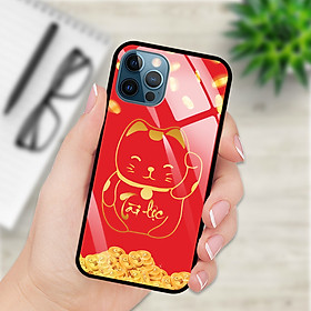 ỐP LƯNG MẠ VÀNG ÁNH KIM CAO CẤP CHO ĐIỆN THOẠI IPHONE 12/IPHONE 12 PRO  - Mẫu Thiết Kế Ý Nghĩa Tài Lộc May Mắn - Hàng Chính Hãng