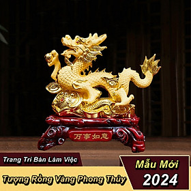 Hình ảnh Tượng Rồng Phong Thủy LongSha Trang Trí Nhà Cửa (Quà Tân Gia, Quà Khai Trương) - Home and Garden