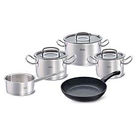 Hình ảnh Bộ nồi 4 nồi cao cấp Fissler Original Pro thép không gỉ (inox) và 1 chảo chống dính Stardust, nhập khẩu từ Đức