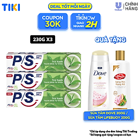 Bộ 3 Kem đánh răng P/S Trà Xanh 230g