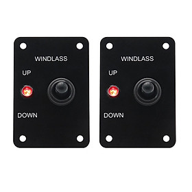 2x Anchor Windlass UP/Down Toggle Switch Control Panel W/LED for Marine Boat