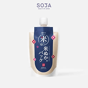 Mặt Nạ Cám Gạo Dưỡng Sáng Da Rosette Edo Cosme Rice Bran Face Pack RN 170g