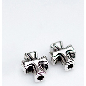 Combo 2 cái charm bạc thánh giá xỏ ngang kiểu 2 - Ngọc Quý Gemstones