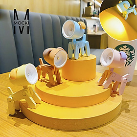 Tượng mô hình đèn LED chó cún kiêm giá đỡ điện thoại