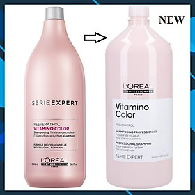 Dầu gội giữ màu tóc nhuộm L'oreal Serie Expert Vitamino color radiance shampoo 1500ml - Kèm vòi