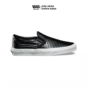 Giày Vans Sneaker nữ - VANS MOTO LEATHER CLASSIC SLIP-ON BLACK VN0A38F7OGG Giày slip on