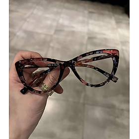 Kính thời trang nữ dáng mắt mèo màu đa sắc trẻ trung + Tặng hộp đựng khăn lau