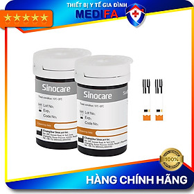 50 Que Thử Axid Uric  ( Bệnh Gút) Dùng Cho Máy Safe AQ UG Sinocare  kèm 50 Kim Chích máu