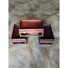 Mua bàn thờ gỗ sồi 81cm kèm chữ  chắn khói màu óc chó