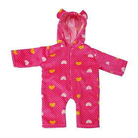 18inch Baby Doll Hooded Pajama Romper Jumpsuit For AG American Doll Doll Outfit