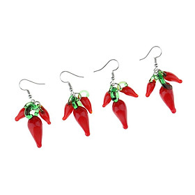 /Set Hot Chili Pepper Dangle Earrings Statement Earring 55mm Jewelry