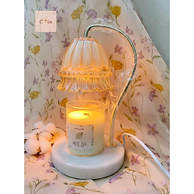 Mua Đèn đốt nến thơm BÔNG HOA TULIP pha lê đế đá sang trọng - điều chỉnh ĐỘ SÁNG  đốt nến BBW Yankee  phong cách lãng mạn
