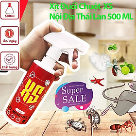 Chai Xịt Đuổi Chuột XS 500 ML Thái Lan - Không Mùi, An toàn - Xua Đuổi Chuột, Gián, Côn Trùng Nguồn Gốc Thảo Mộc Có Kèm Vòi Xịt